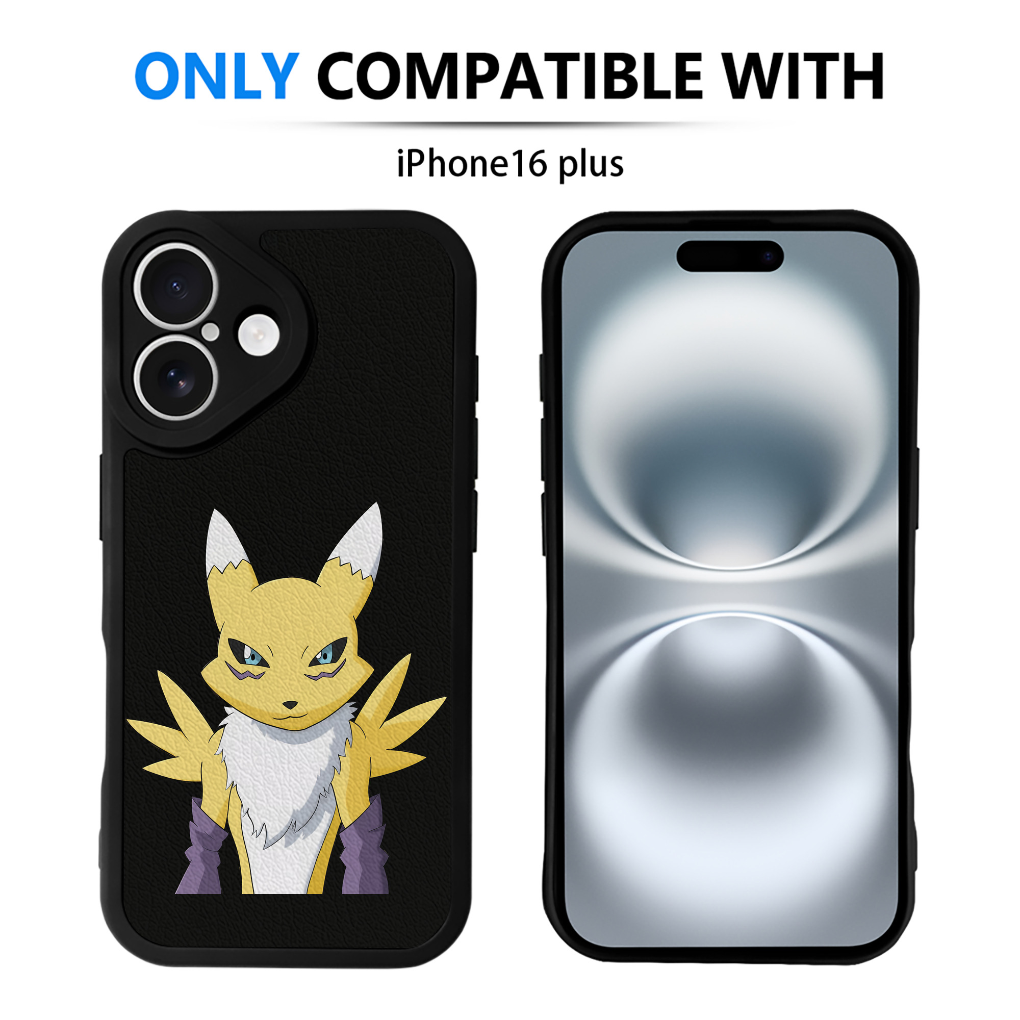 （画像用） Digimon デジタルモンスター/デジモン 【iPhone 16シリーズ対応】シリコンスマホケース（レザー調） 材質：シリコン